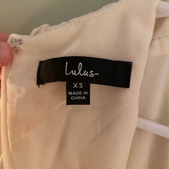 Lulu’s long sleeve cream skater dress - Picture 3 of 4